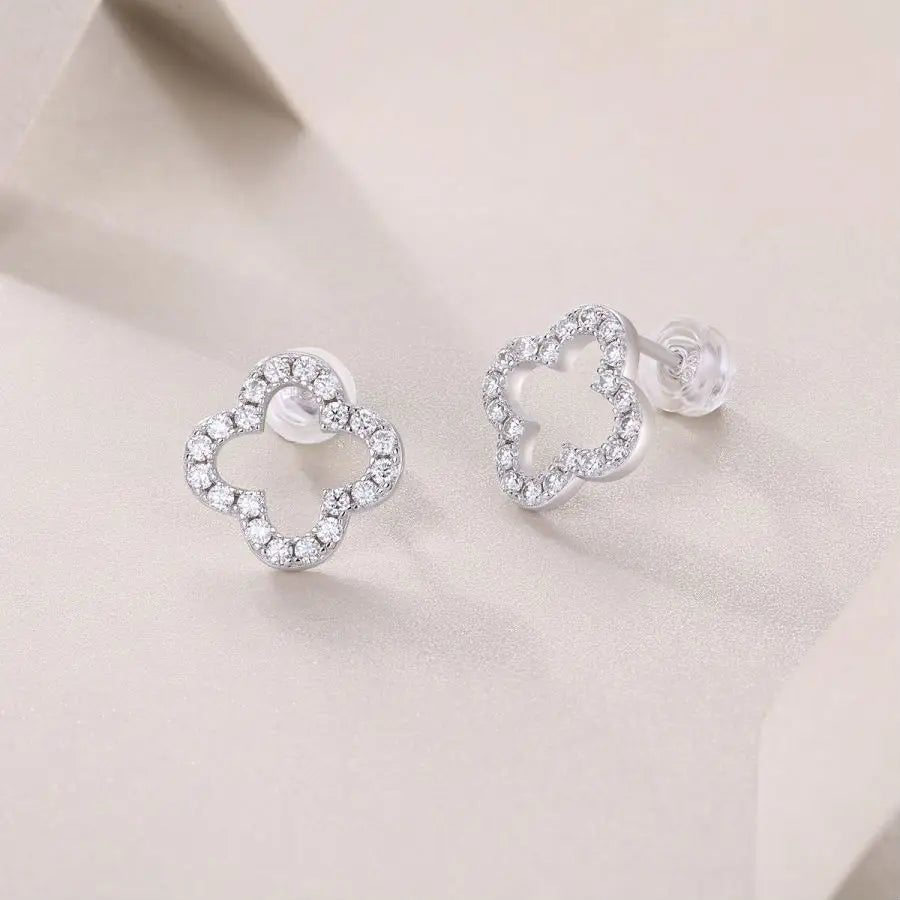Moissanite Diamond Stud Earrings, 0.07ct D Color VVS1, Hypoallergenic 925 Silver, GRA Certified Luxury Gifts - Uknowucme