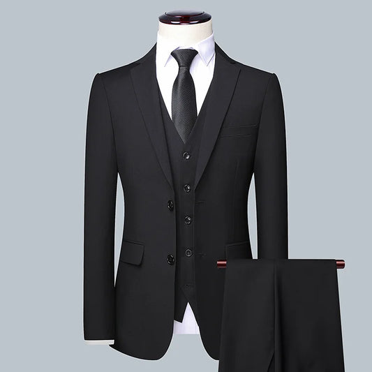 High-quality suit sets, men's business formal suits, three-piece suits, professional attire, groom and best man formal wear - Uknowucme