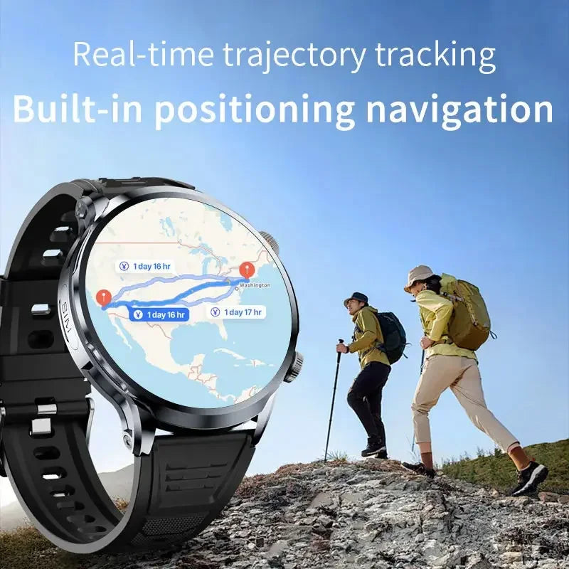 4G NET NEW H18 Global Android Smartwatch Men Dual HD Camera Full Touch Screen HeartRate IP67 Waterproof Smart Watch 64G SIM call