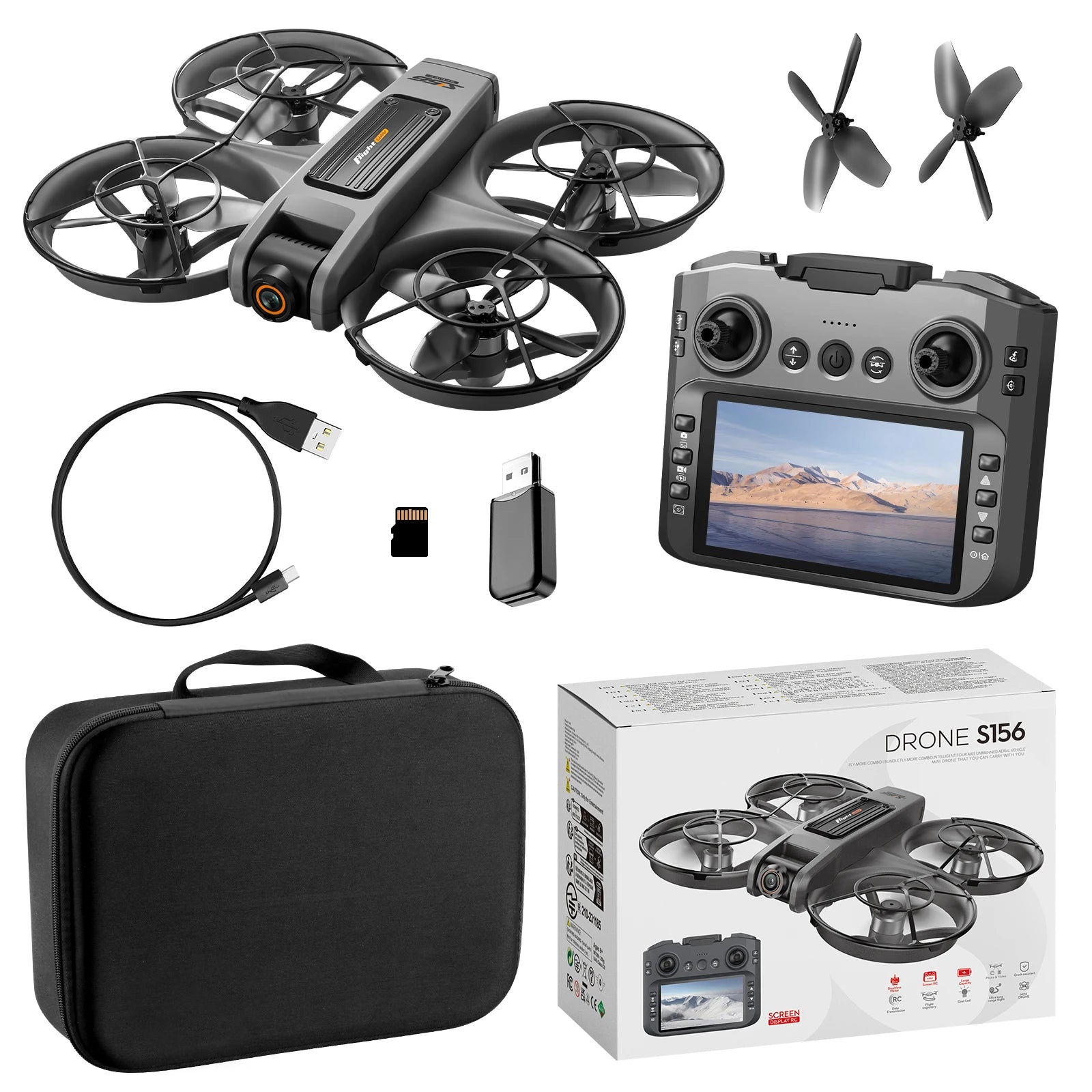 Drone with Camera 4K HD Video Stable Hover 180° Adjustable Lens 3D Flip RC Drones FPV Brushless Optical Flow Quadcopter UAV - Uknowucme