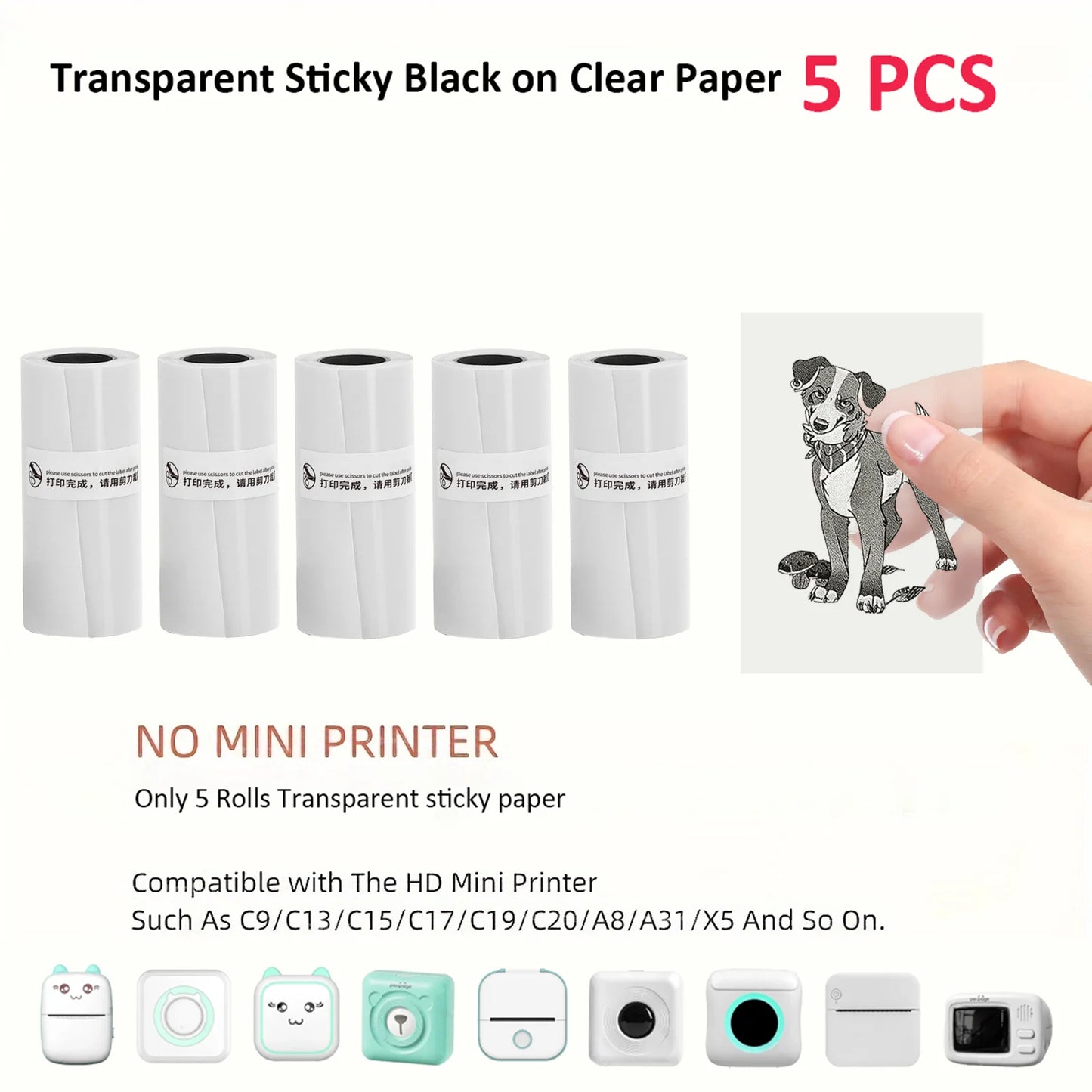 57*25mm Thermal Paper 30 Rolls White Children Camera Instant Print Kids Camera Printing Paper Replacement Accessories Parts - Uknowucme