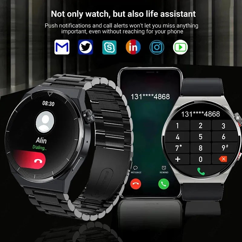 For Huawei Xiaomi GT3 Pro Smart Watch Men AMOLED 390*390 HD Screen Heart Rate Bluetooth Call IP68 Waterproof SmartWatch 2023 New - Uknowucme