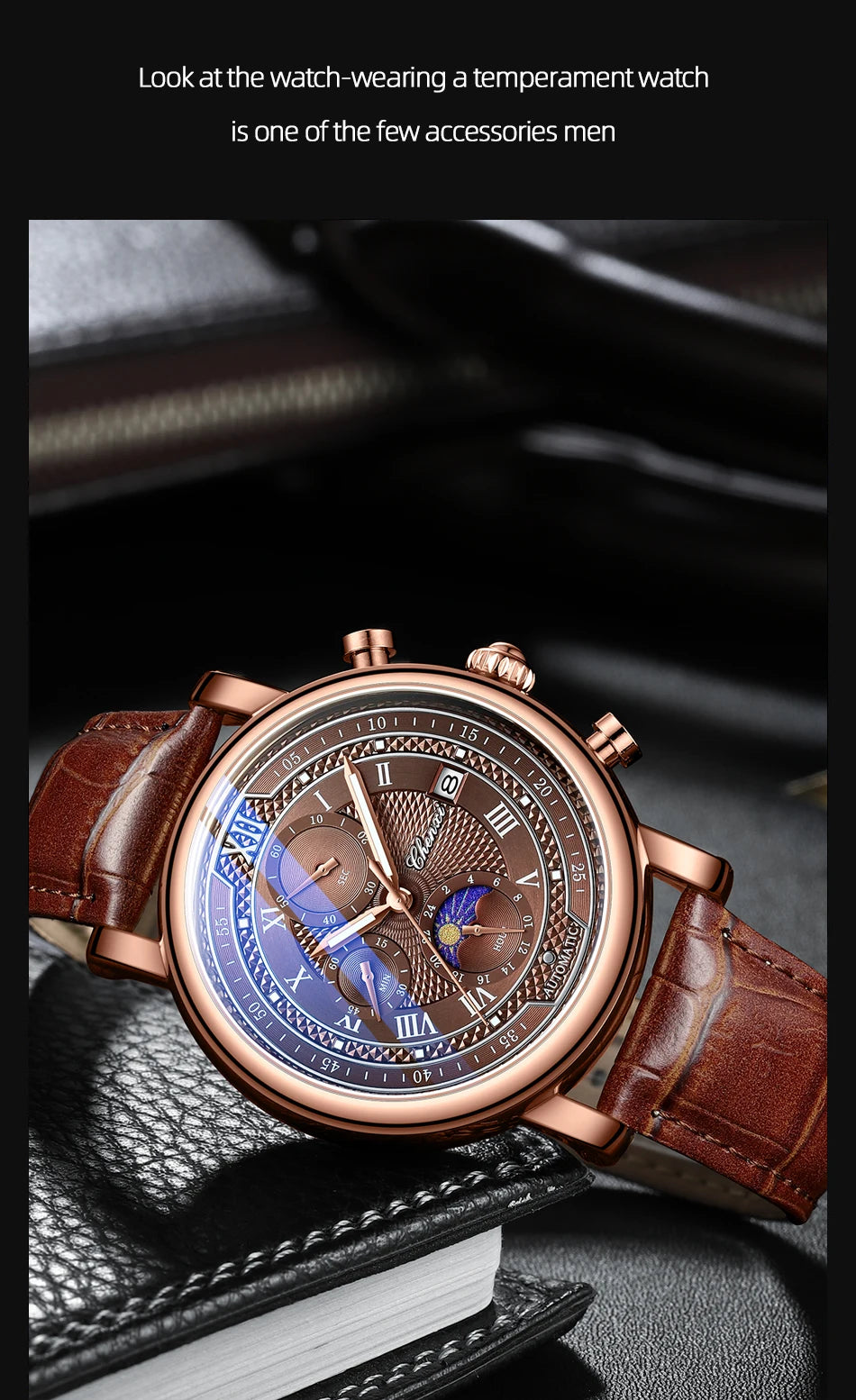 CHENXI Men Quartz Watch Luxury Sports Waterproof Chronograph Luminous Date Men’s Wrist Watch Business Leather Watches Clock - Uknowucme