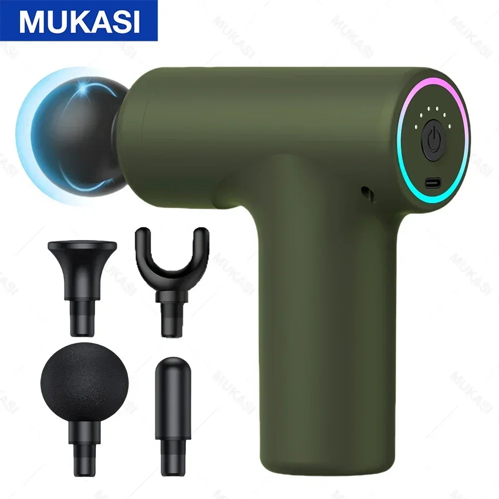 MUKASI Massage Gun Portable Percussion Pistol Massager For Body Neck Deep Tissue Muscle Relaxation Gout Pain Relief Fitness