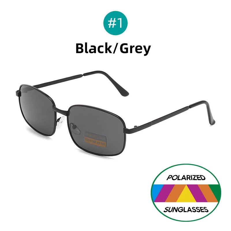 VIVIBEE Classic Rectangle Style Men's Polarized Sunglasses Retro Square Polarizing Sun Glasses for Male UV400 Eyewear - Uknowucme