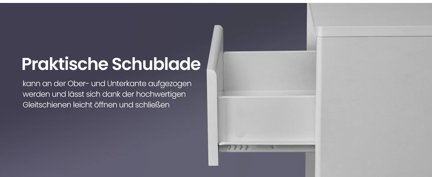 VASAGLE bedside table with adjustable LED lighting, side table table with sockets, drawer, 2 AC sockets, 2 USB ports - Uknowucme