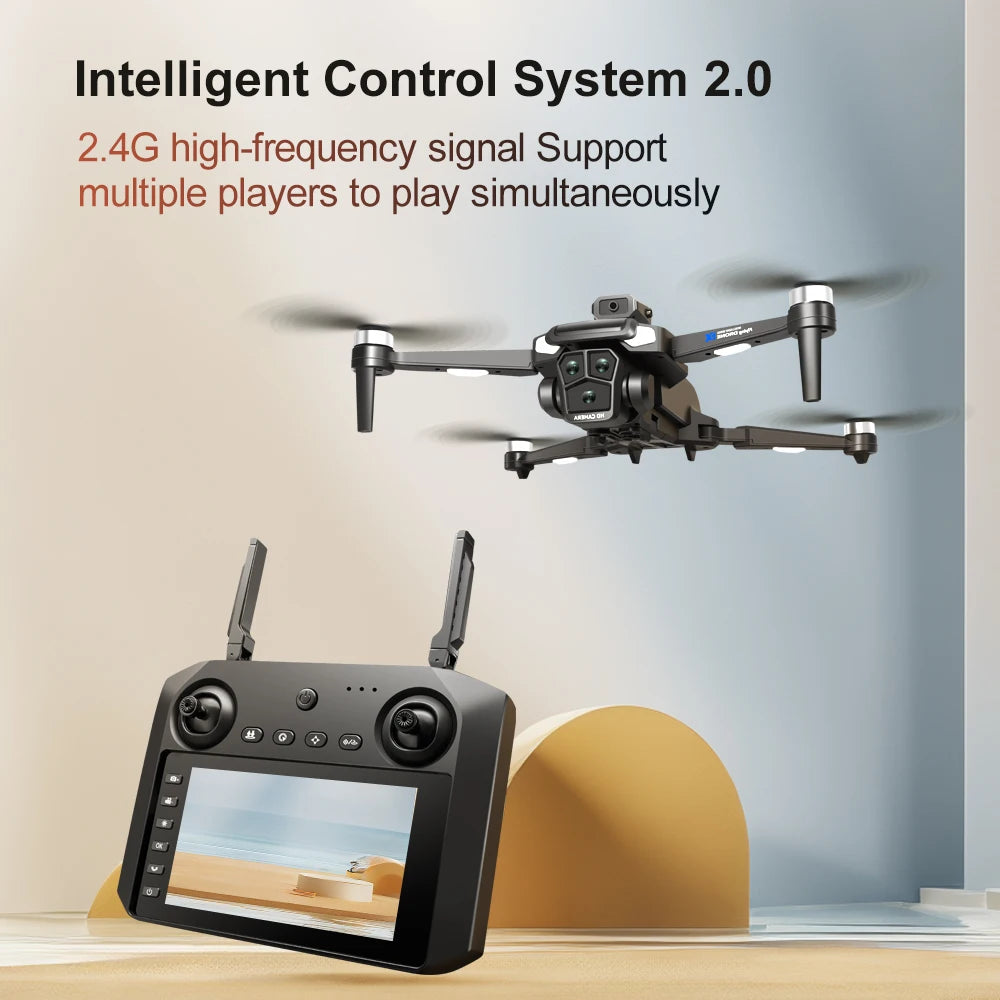 Drone 4K HD Brushless Motor Avoidance Drones with 4.5" Screen On Control Dual Cameras Quadcopter Gifts For Children and Adults - Uknowucme