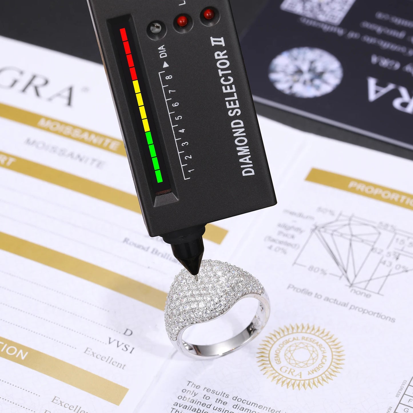 Classic Women Ring 925 Silver For Women Moissanite VVS1 D Color With Gra Certificate Pass Diamond Tester - Uknowucme