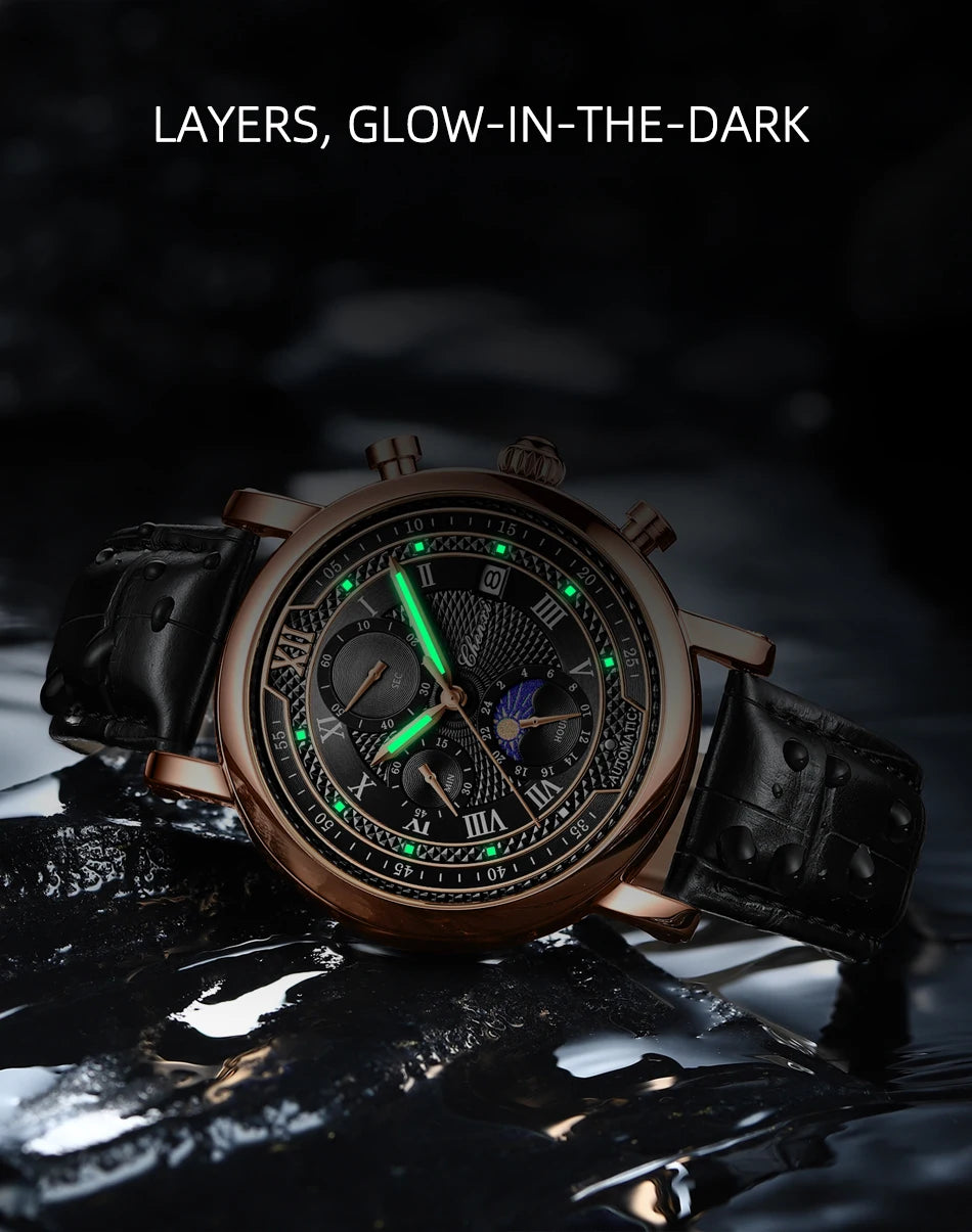 CHENXI Men Quartz Watch Luxury Sports Waterproof Chronograph Luminous Date Men’s Wrist Watch Business Leather Watches Clock - Uknowucme