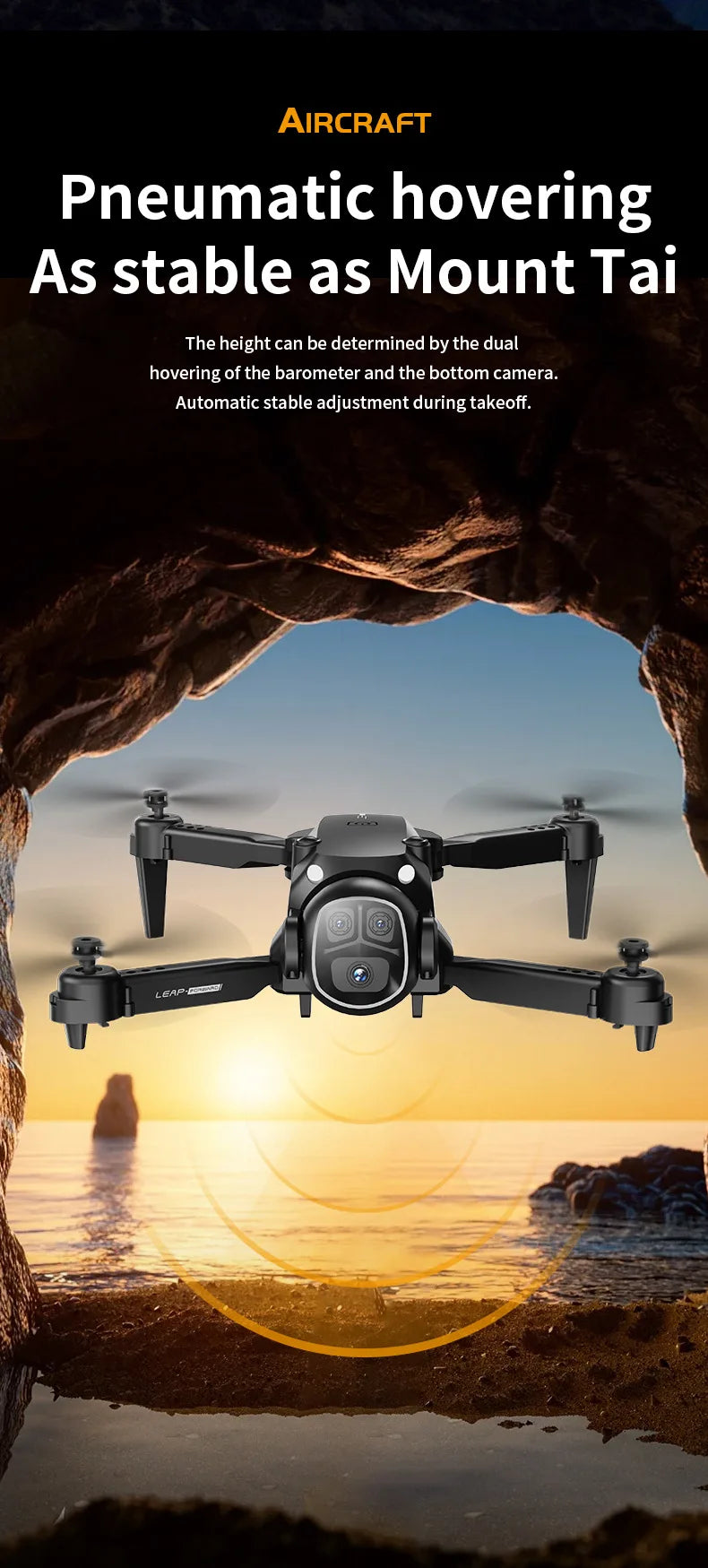 Foldable Four - Axis Drone with 360° Roll Feature - Dual Camera, Optical Flow Hover, Six - Axis Gyroscope & One - Click Landing - Uknowucme