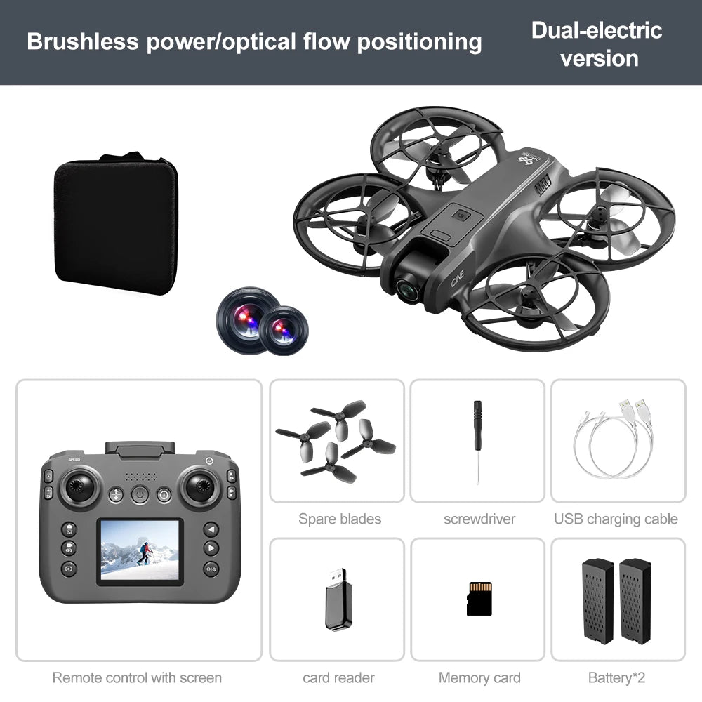 Drone 8k high-definition aerial photography obstacle avoidance brushless quadcopter children's remote control toy 2025 models - Uknowucme