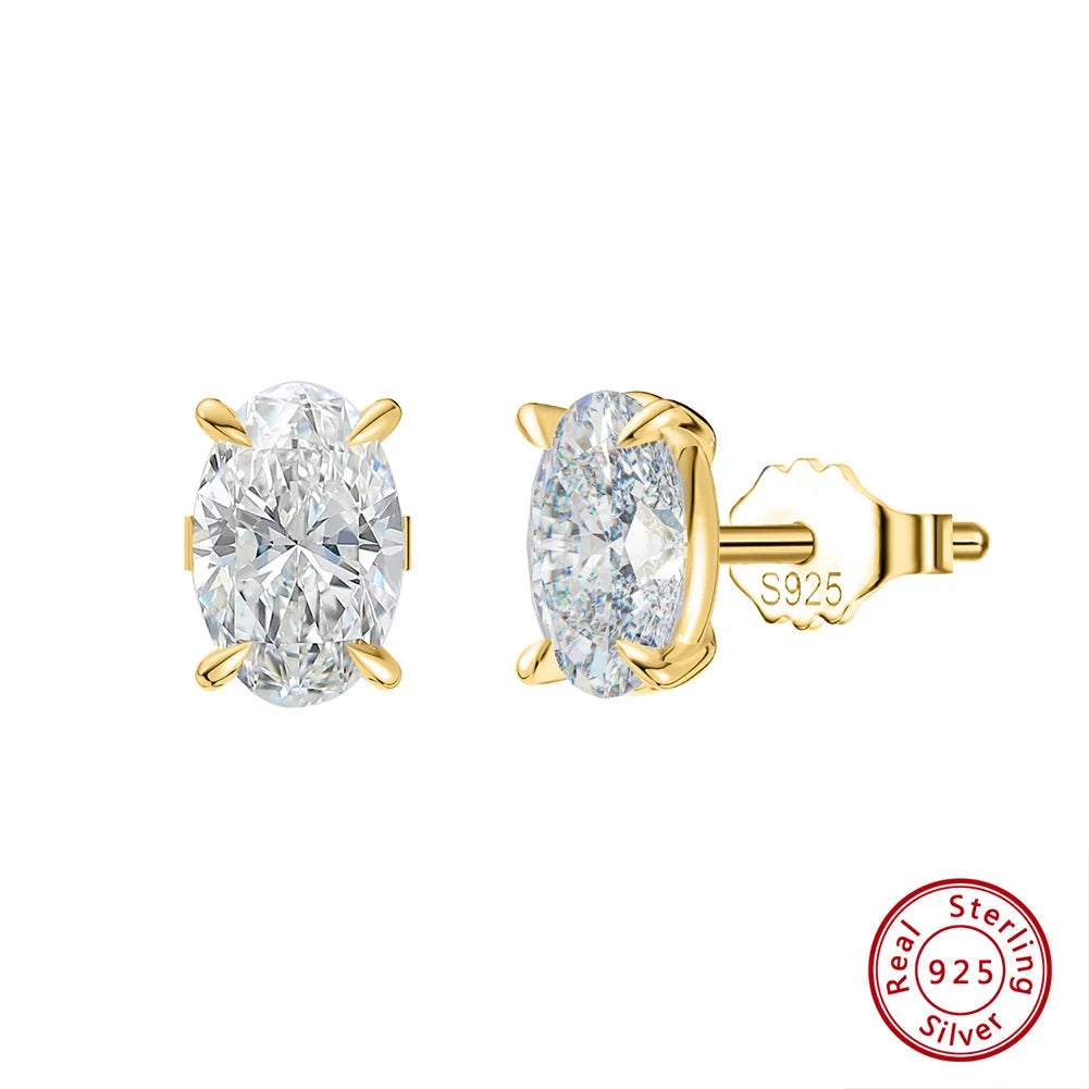 ORSA JEWELS Exquisite 925 Sterling Silver Zircon Earrings for Women Shiny 8A Premium Cubic Zirconia Earrings Party Jewelry LZE03 - Uknowucme