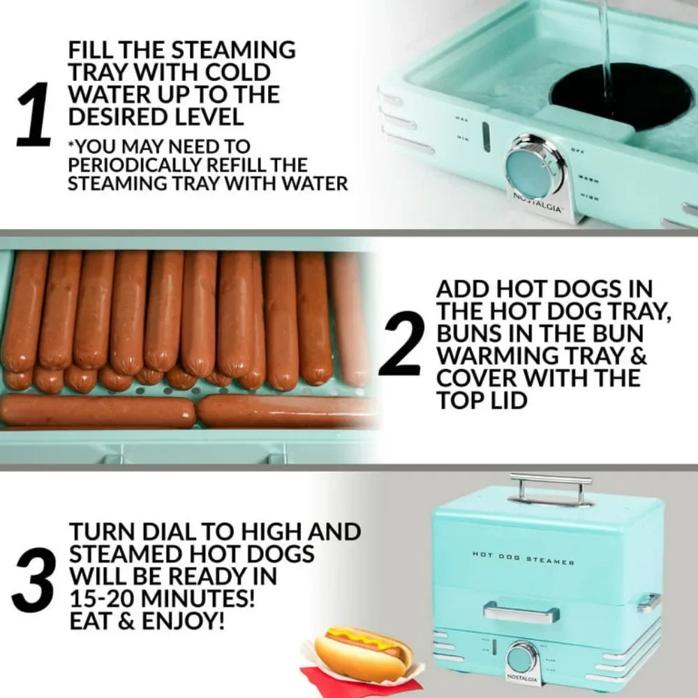 Hot Dog Roller & Bun Toaster Oven, Stainless Steel Grill Rollers, Non-stick Warming Racks, Perfect for Dogs, Veggie Sausages