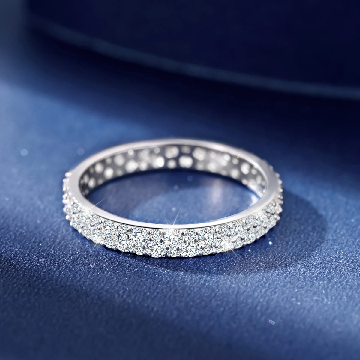 Moissanite Earring&Ring 925 Sterling Silver For Women Brilliant Diamond Wedding Engagement Jewelry - Uknowucme