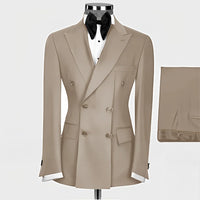 Formal Men's Suit 2-piece Peak Lapel Blazer Groom Wedding Tuxedo Classic Slim Fit Outfit Tailor-made Tuxedo for Male - Uknowucme