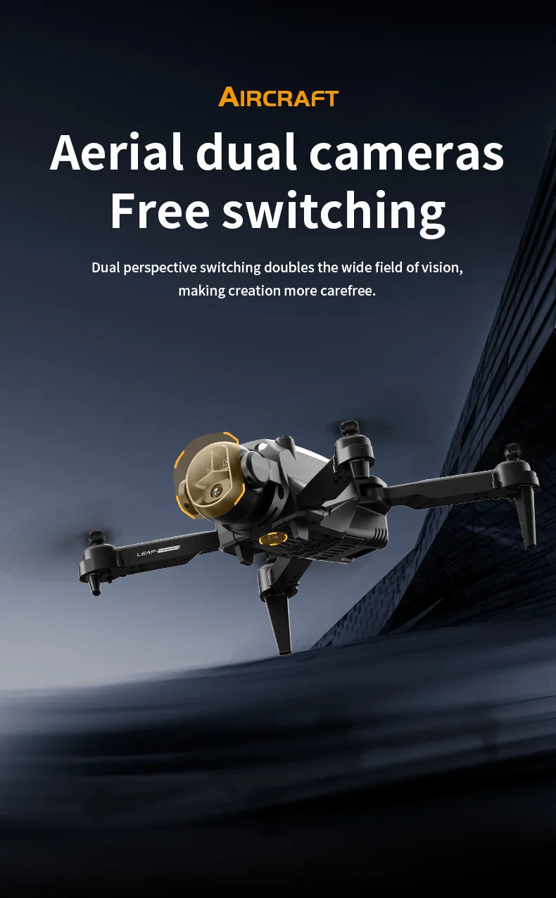 Foldable Four - Axis Drone with 360° Roll Feature - Dual Camera, Optical Flow Hover, Six - Axis Gyroscope & One - Click Landing - Uknowucme