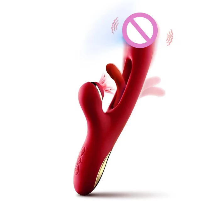 Flapping G Spot Vibrator Dildo Rabbit Adult Toy Vibration Silicone Waterproof Personal Vibrator Clitoral Nipple Anal Stimulation