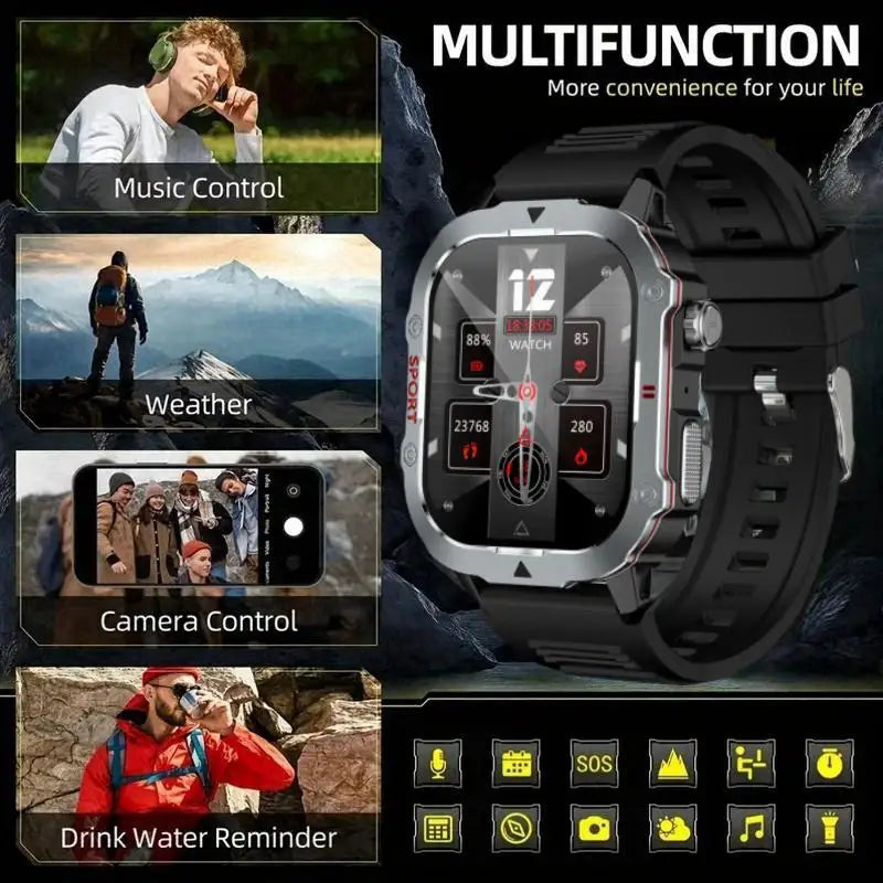 New Smart Watch Men Women  HD Screen  Route tracking BT Phone Call Sport and Health Monitor Full Touch Screen Smartwatch