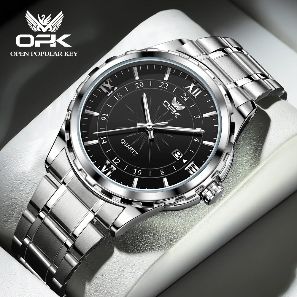 OPK Brand Men Wristwatch Waterproof Steel Belt 6003 Classic Watches sell well - Uknowucme