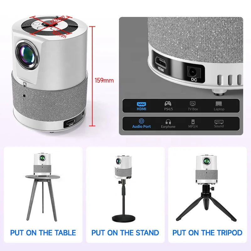 2024 New Products Portable Projector Mini Android Lcd 4K Smart Tvs HD 4K 1080P Home Theater Projector