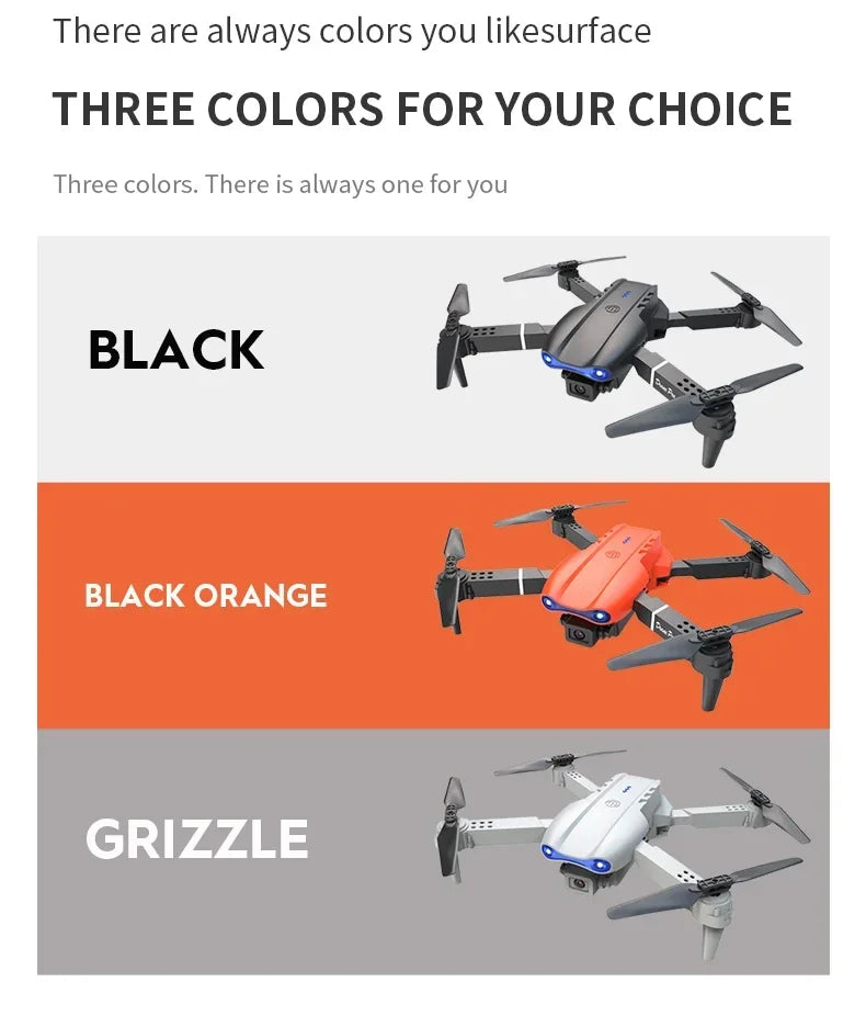 2024 E99Pro RC Drone 4K Professinal With 1080P Wide Angle HD Camera Foldable Helicopter WIFI FPV Height Hold Gift Toy - Uknowucme