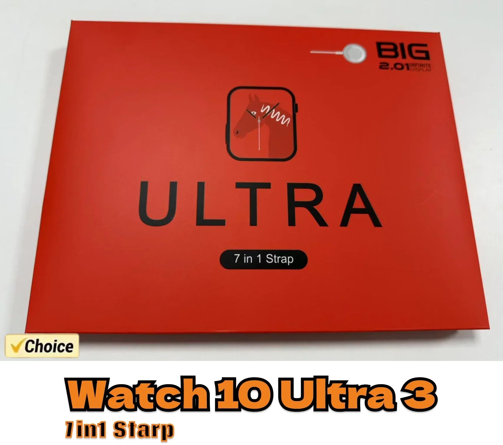 7 Watch Straps New Watch 10 Ultra 3 Smartwatch 2.2HD Amoled Circular Screen ECG Monitoring Reloj Inteligente Wireless Charging - Uknowucme