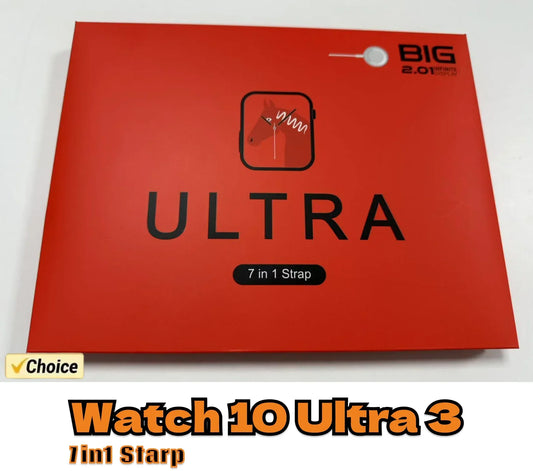 7 Watch Straps New Watch 10 Ultra 3 Smartwatch 2.2HD Amoled Circular Screen ECG Monitoring Reloj Inteligente Wireless Charging - Uknowucme