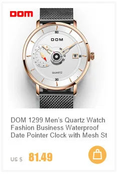 DOM 1345 Men Quartz Watch Fashion Personality Creative Scrolling Iron Ball Magnetic Pointer Waterproof  for Male Watches Gift - Uknowucme