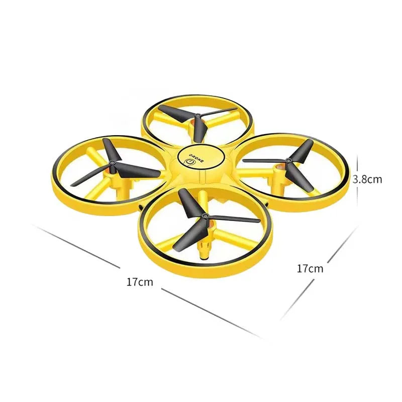 Hand Controlled Drone RC Mini Quadcopter Gesture Flying LED Lights Altitude Hold Watch Control Children Toys Birthday Gifts - Uknowucme