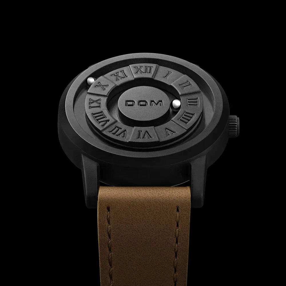 DOM 1345 Men Quartz Watch Fashion Personality Creative Scrolling Iron Ball Magnetic Pointer Waterproof  for Male Watches Gift - Uknowucme