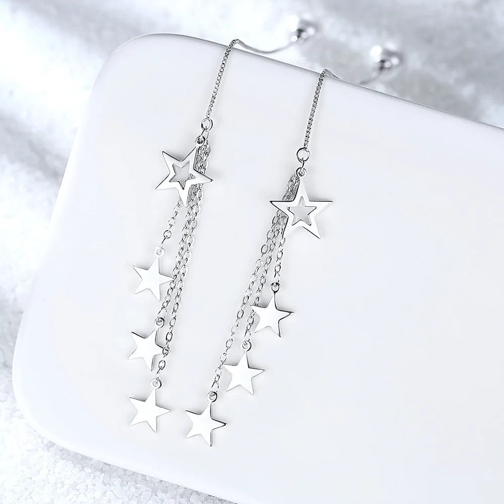 NEW S925 Sterling Silver Color Simple Round Bling CZ Zircon Stone Stud Earrings Fashion Jewelry Korean Earrings for Women Girl - Uknowucme