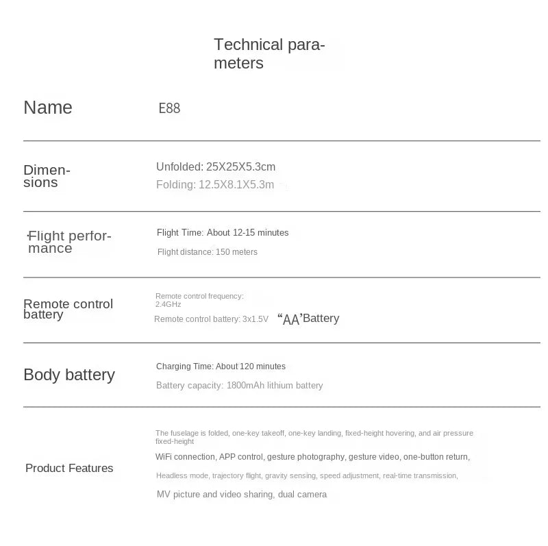 Drone E88 Pro Drone Aerial Photography High Definition 4k Dual Camera Quad Axis Remote Control Aircraft Children's Toys - Uknowucme