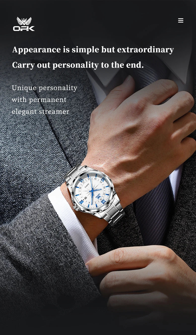 OPK Brand Men Wristwatch Waterproof Steel Belt 6003 Classic Watches sell well - Uknowucme