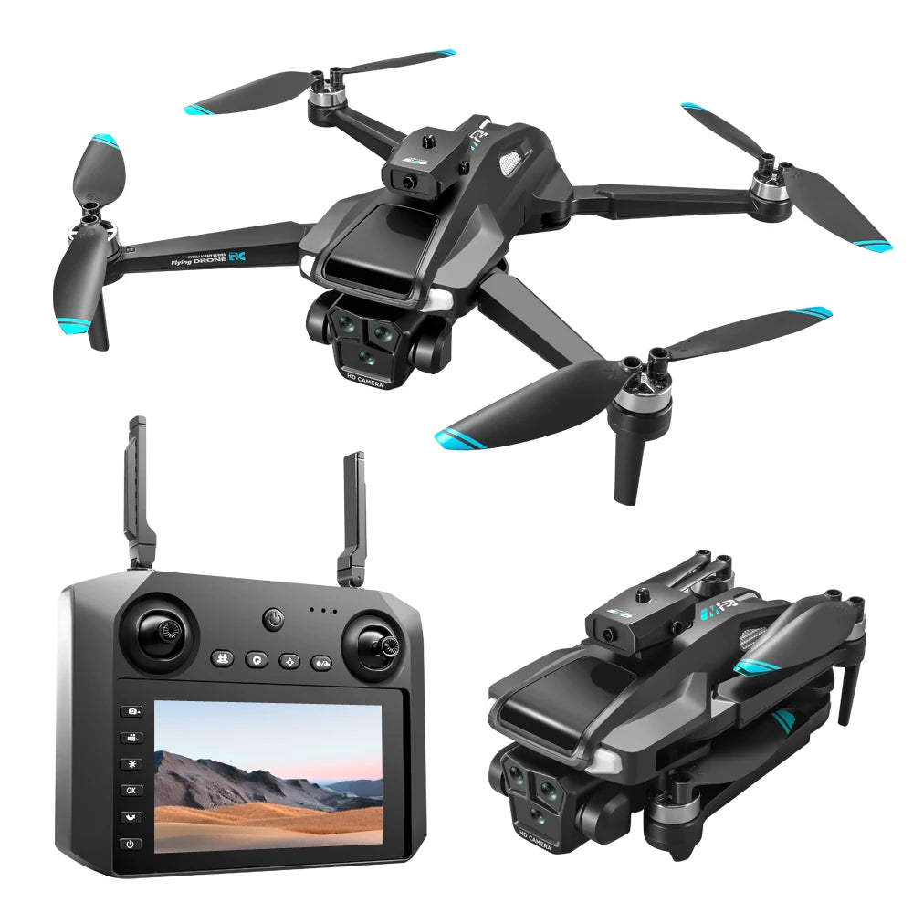 Drone 4K HD Brushless Motor Avoidance Drones with 4.5" Screen On Control Dual Cameras Quadcopter Gifts For Children and Adults - Uknowucme