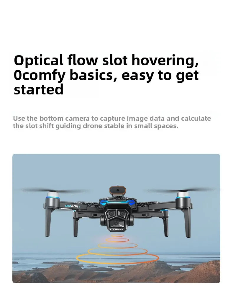 Aircraft Foreign Trade New D13 Drone with 5.6-inch Screen Control Brushless Quadcopter Obstacle Avoidance Remote-controlled - Uknowucme