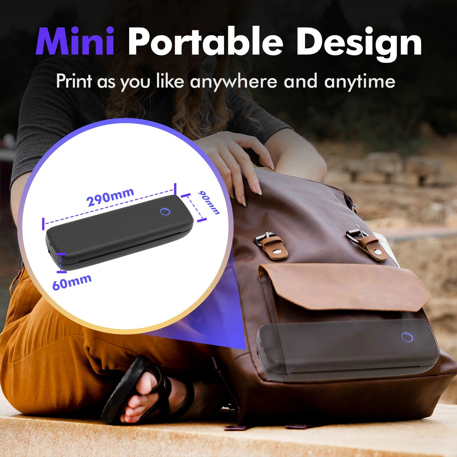 Portable Wireless Tattoo Transfer Stencil Printer Bluetooth No Ink 2550mAh Tattoo Thermal Printer Compatible with Phone & PC - Uknowucme