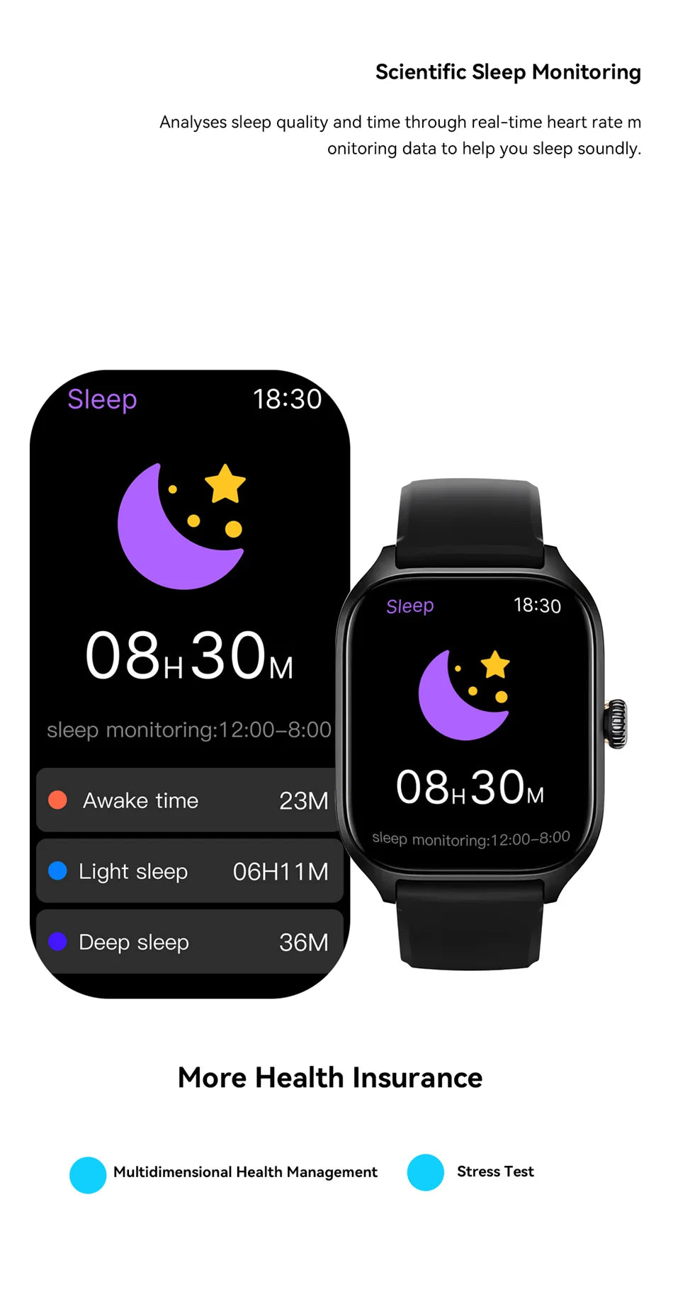 New Smart Watch For Android iOS 2.01" Smartwatch Answer Make Call Waterproof Sports Fitness Tracker Heart Rate Sleep Monitoring