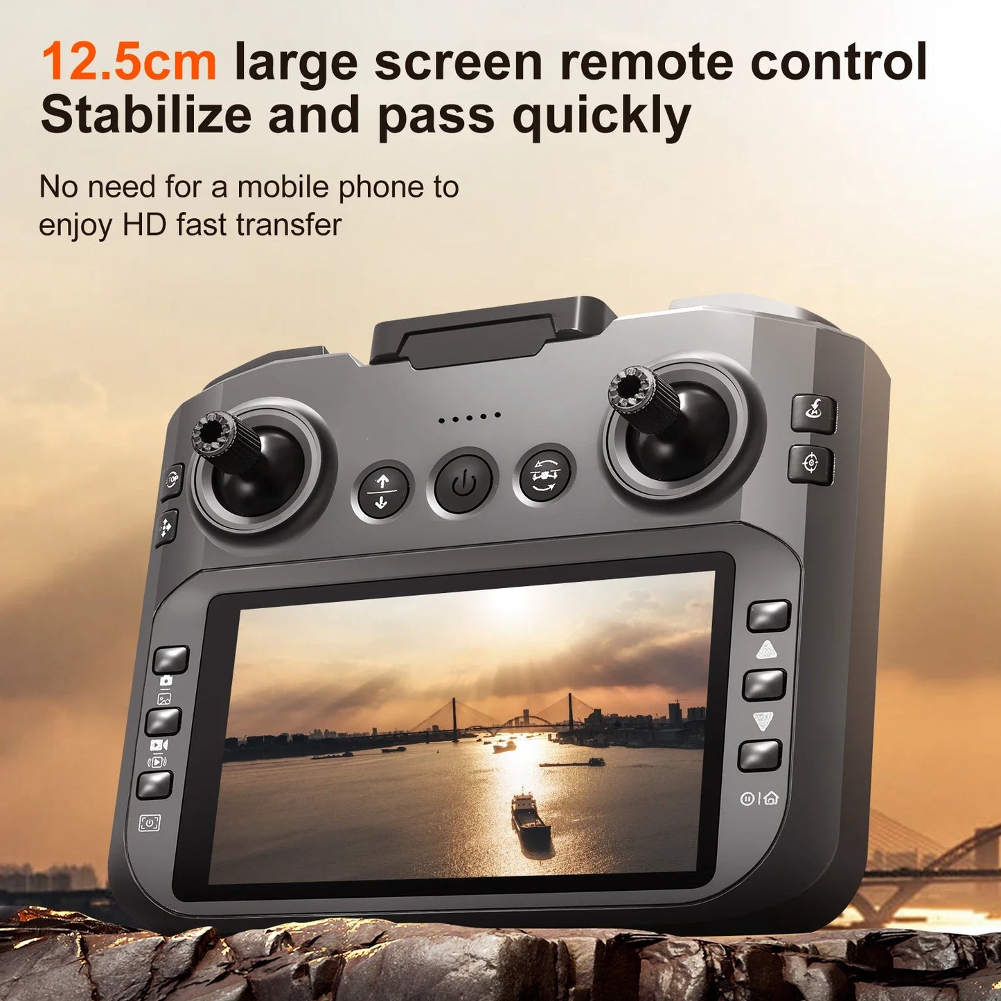 Drone with Camera 4K HD Video Stable Hover 180° Adjustable Lens 3D Flip RC Drones FPV Brushless Optical Flow Quadcopter UAV
