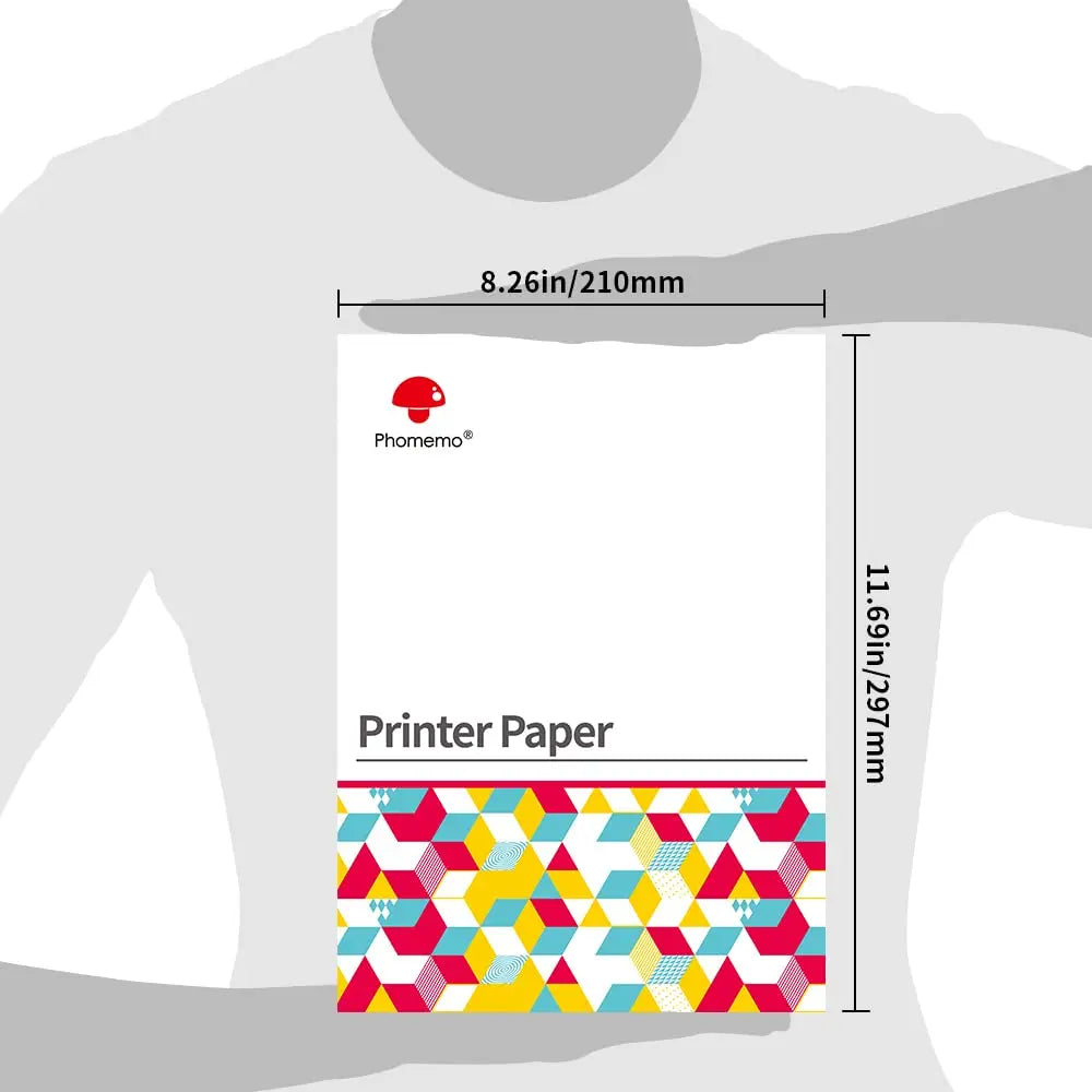 Phomemo A4 Paper Thermal Paper Multipurpose Printing Paper Compatible for Phomemo M08F and Brother PJ762 PJ763MFi - Uknowucme