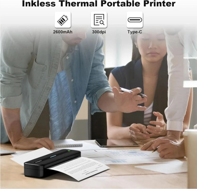 Phomemo M832 Inkless Thermal Pocket Printer Business Met Multiple Printing 300DPI Print Clear Mini Mobile Portable Printer - Uknowucme
