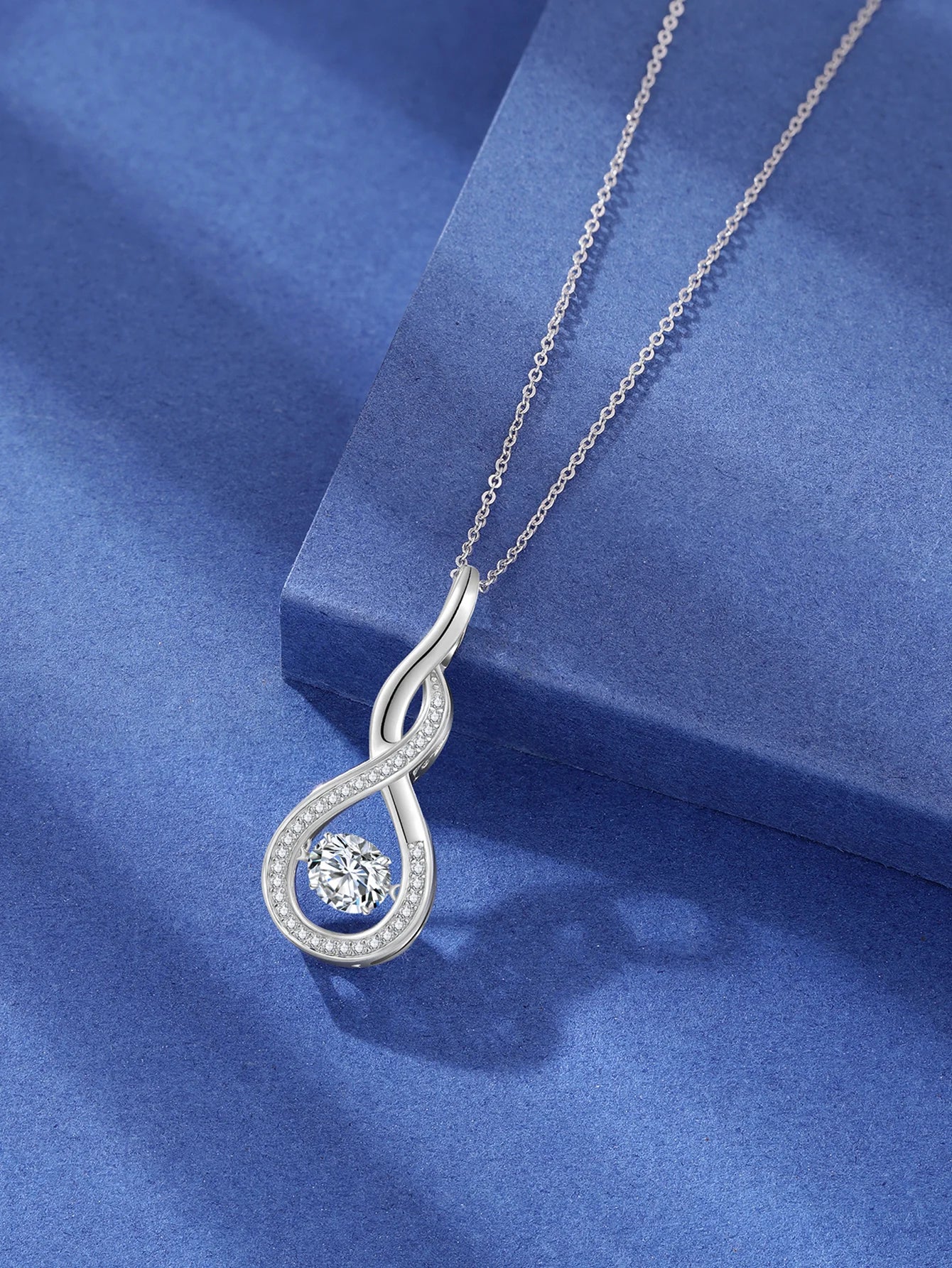 Moissanite pendant necklace smart model, 925 sterling silver, for your lover - Uknowucme