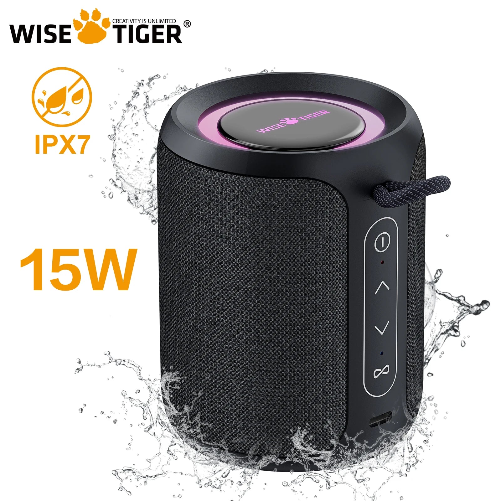 WISETIGER P1S 15W Mini Portable Speaker IPX7 Waterproof Sound Box Bass Boost TWS Dual Pairing BT5.3 Wireless Speaker for Outdoor - Uknowucme