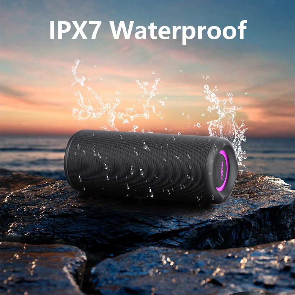 WISETIGER P3 Portable Bluetooth Speaker 30W Outdoor IPX7 Waterproof Wireless Sound Box Bass Boost BT5.3 RGB Light TWS Connection - Uknowucme