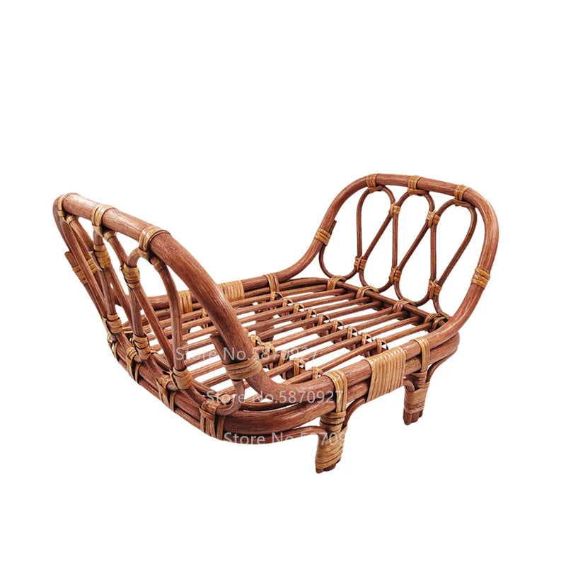 New Born Photography Prop Bed Handmade Baby Doll Bed Rattan Bamboo Basket  Baby Bebe Newborn Photography Props Accessorie Studio