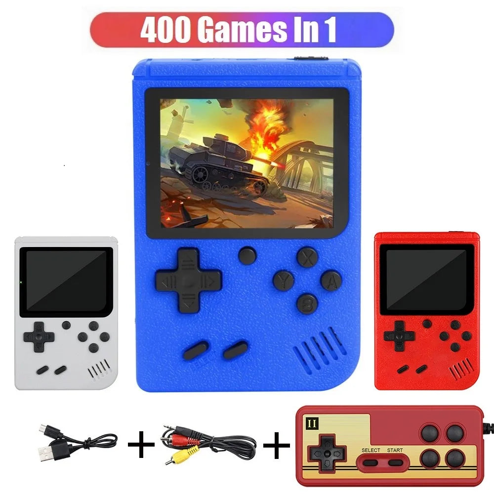 3.0 Inch Lcd Screen Retro Video Games Console Built-in 400 IN 1 Handheld Portable Pocket Mini Game Player for Christmas Gift