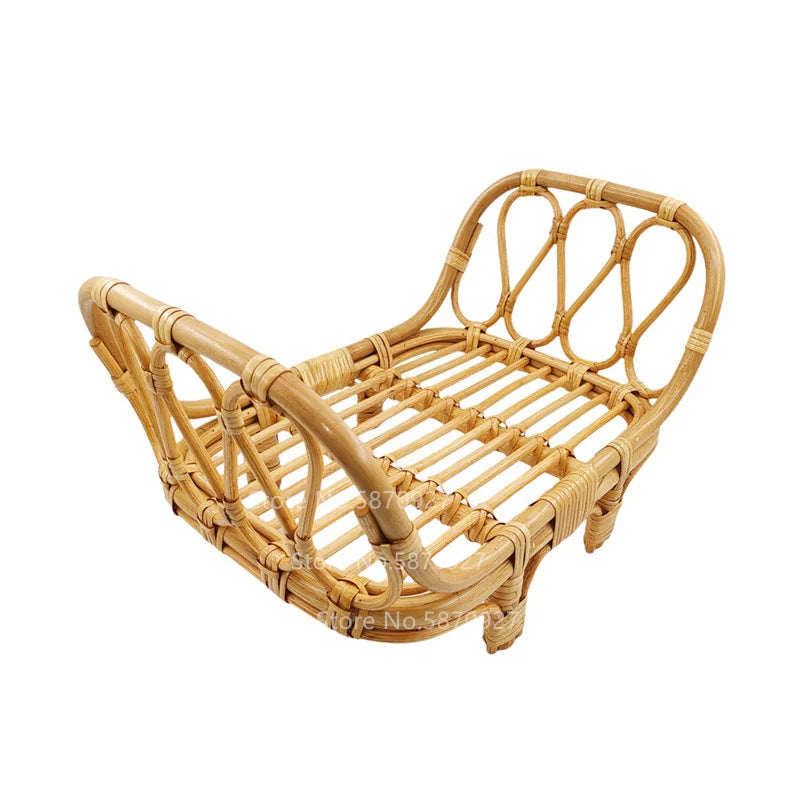New Born Photography Prop Bed Handmade Baby Doll Bed Rattan Bamboo Basket  Baby Bebe Newborn Photography Props Accessorie Studio