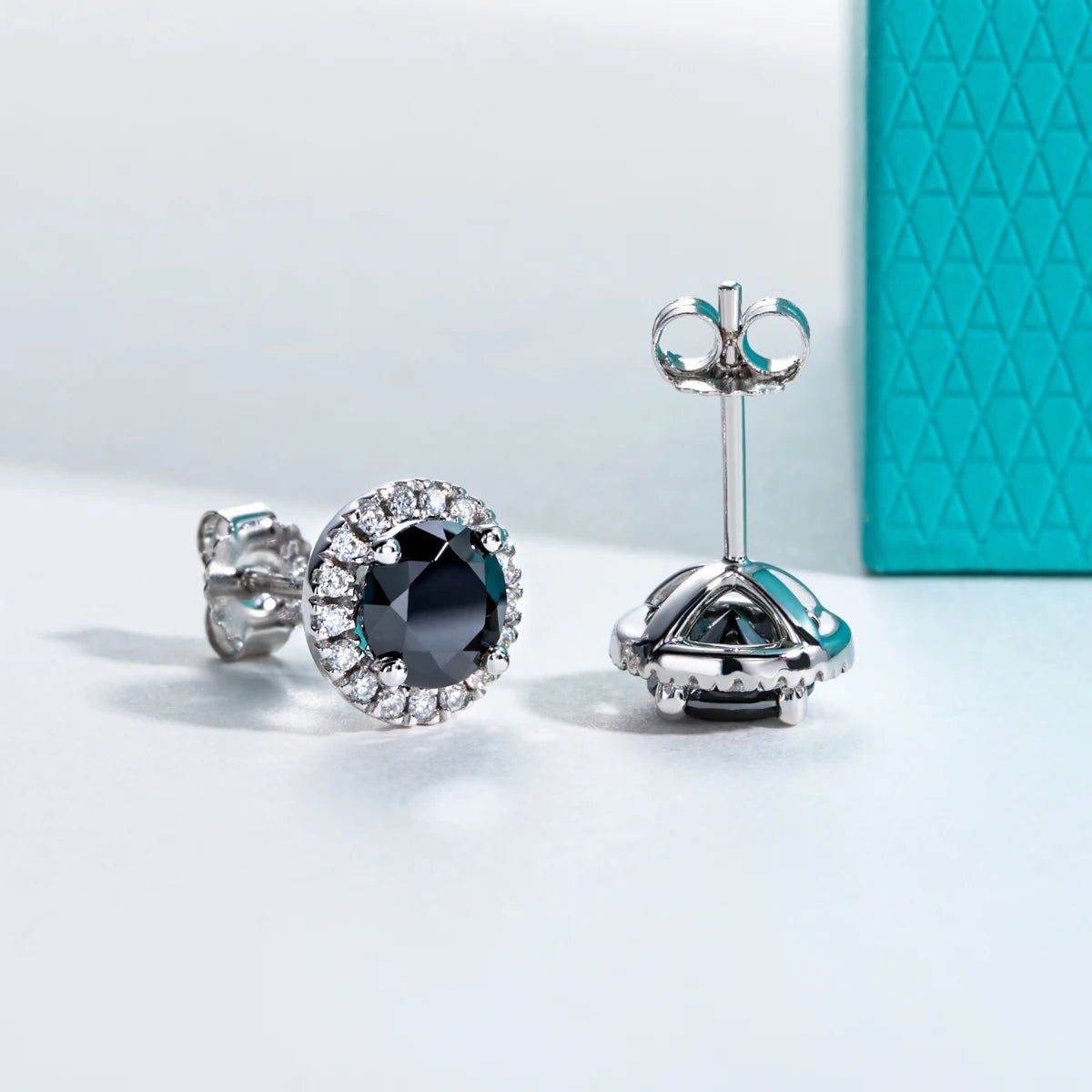 AnuJewel 1ct Black Moissanite Classic Earring 925 Sterling Silver 18K Plated Stud Earrings for Woman Fine Jewelry Wholesale - Uknowucme