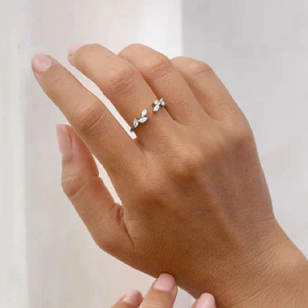 ROXI 925 Sterling Silver Shine Geometric White Crystal Rings For Women Men Adjustable Wedding Engagement Jewelry bague femme - Uknowucme