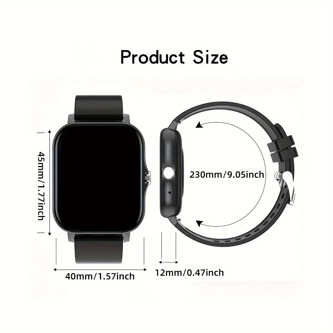 Fashion Smart Watch, Equipped with 1.83-inch HD Display, Wireless Call and Voice Assistant-fitness Tracker, USB Charging.