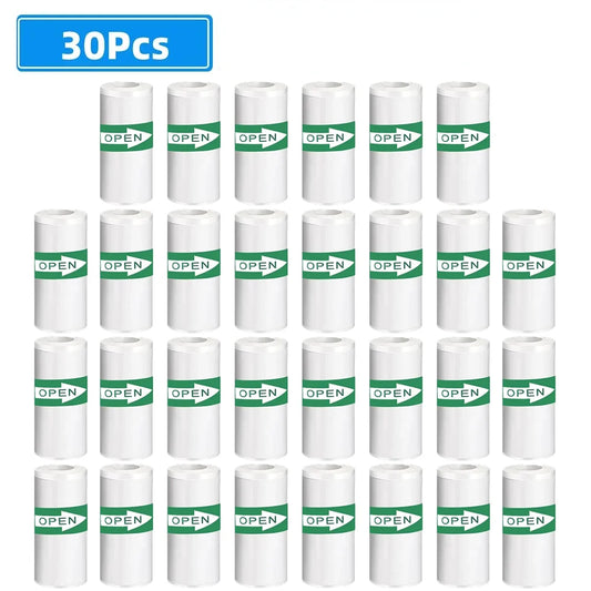 30PCS Mini Printer Paper Thermal Sticker Paper Self-adhesive Printer Paper Photo Printer Labels For Photos Notes 5.7 x 2.5cm - Uknowucme